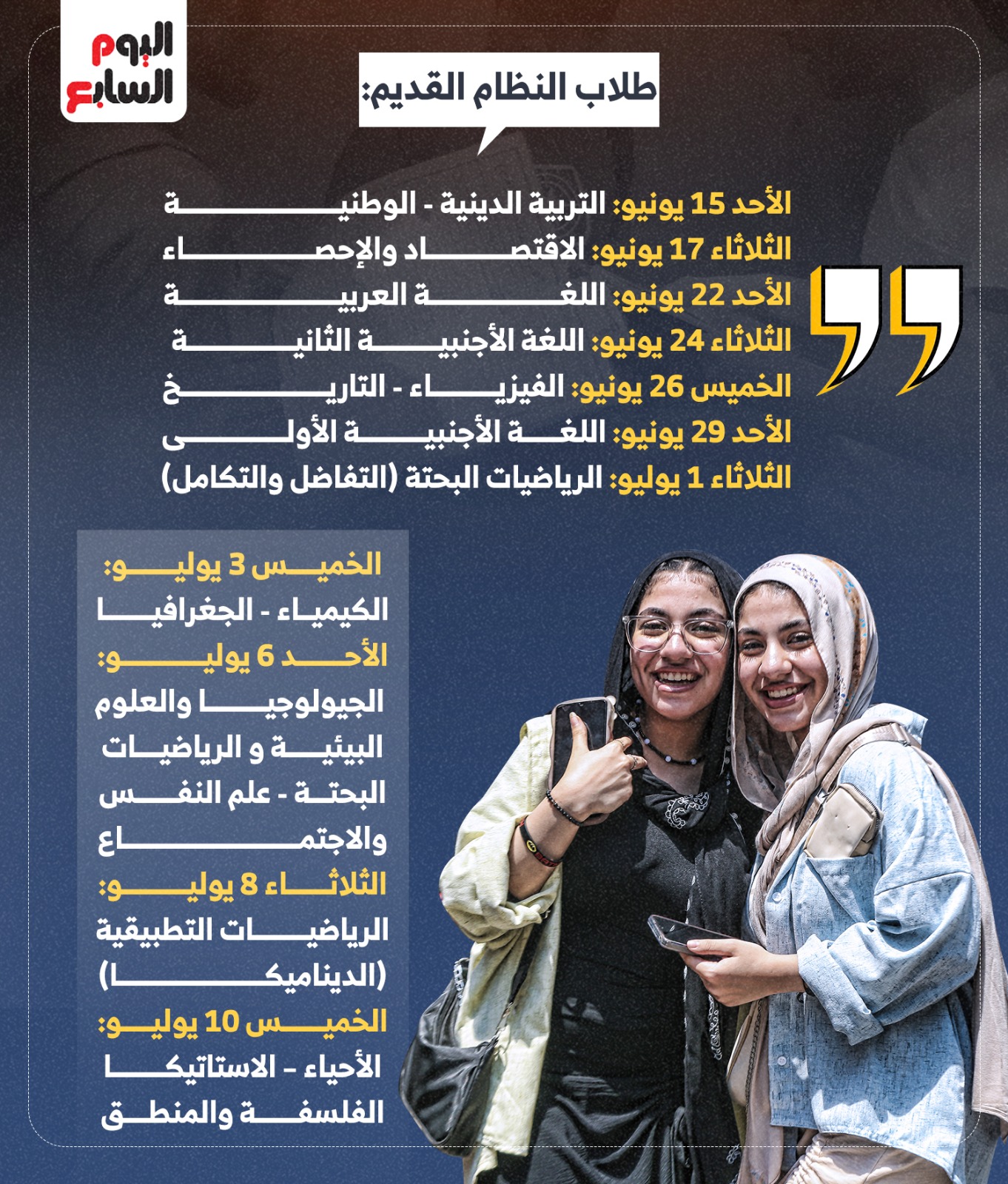 جدول امتحانات الثانوية العامة 2025 تفاصيل