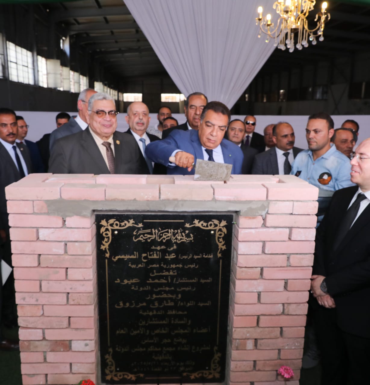 وضع حجر الأساس لمجمع محاكم مجلس الدولة (10)