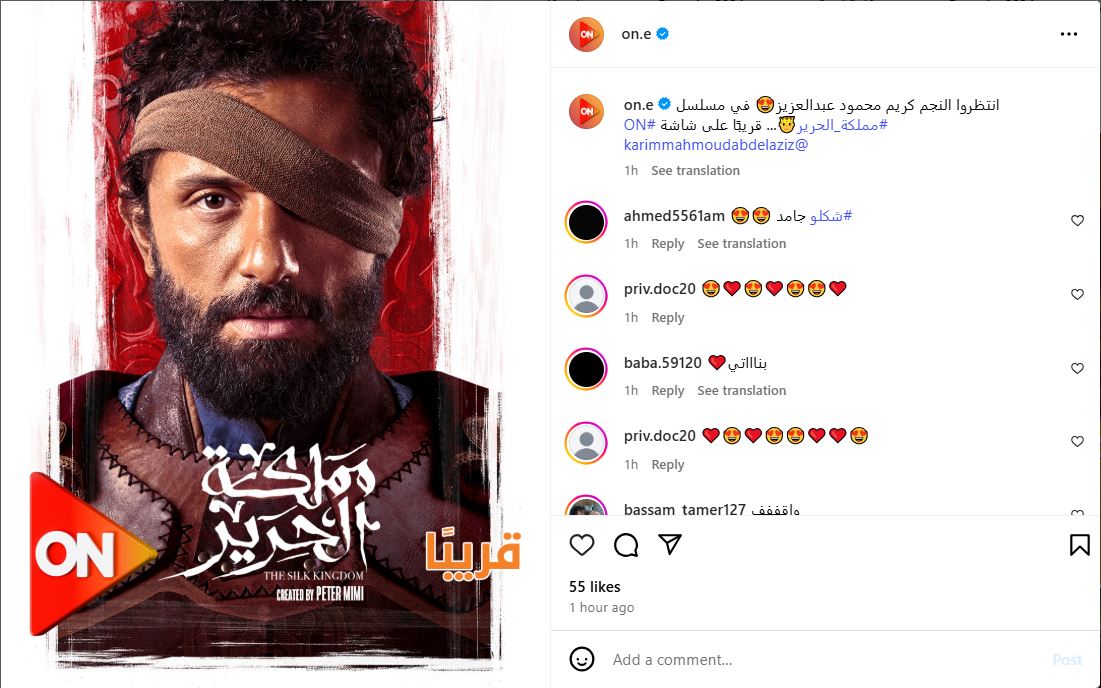 قناة ON تعرض مسلسل مملكة الحرير قريباً