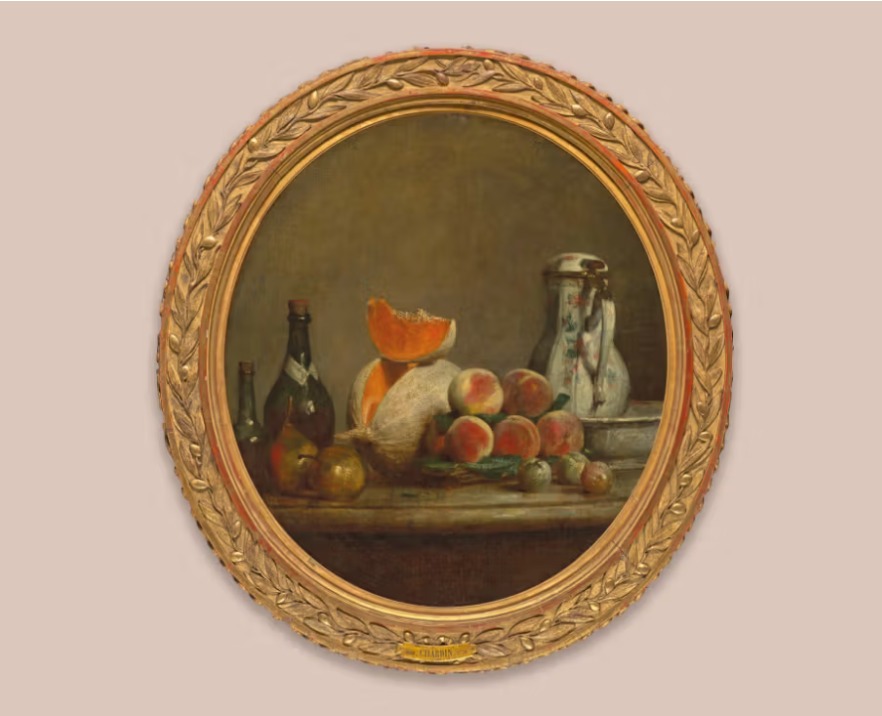 لوحة البطيخ للفنان الفرنسي جان سيميون شاردان