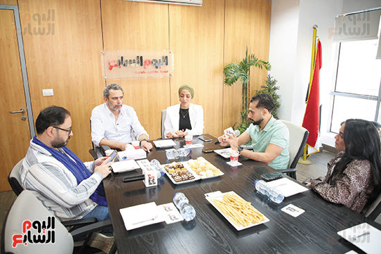 كواليس تصوير.. بمنطقة الأهرامات  فى ندوة «اليوم السابع» (1)