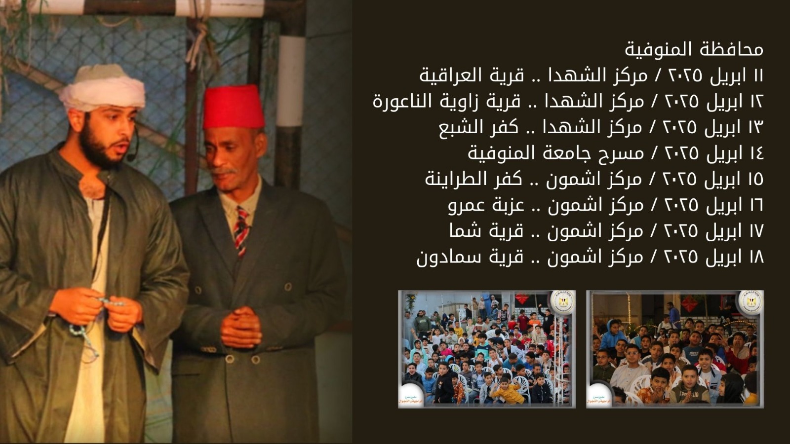 حصاد مشروع مسرح المواجهة والتجوال  (1)