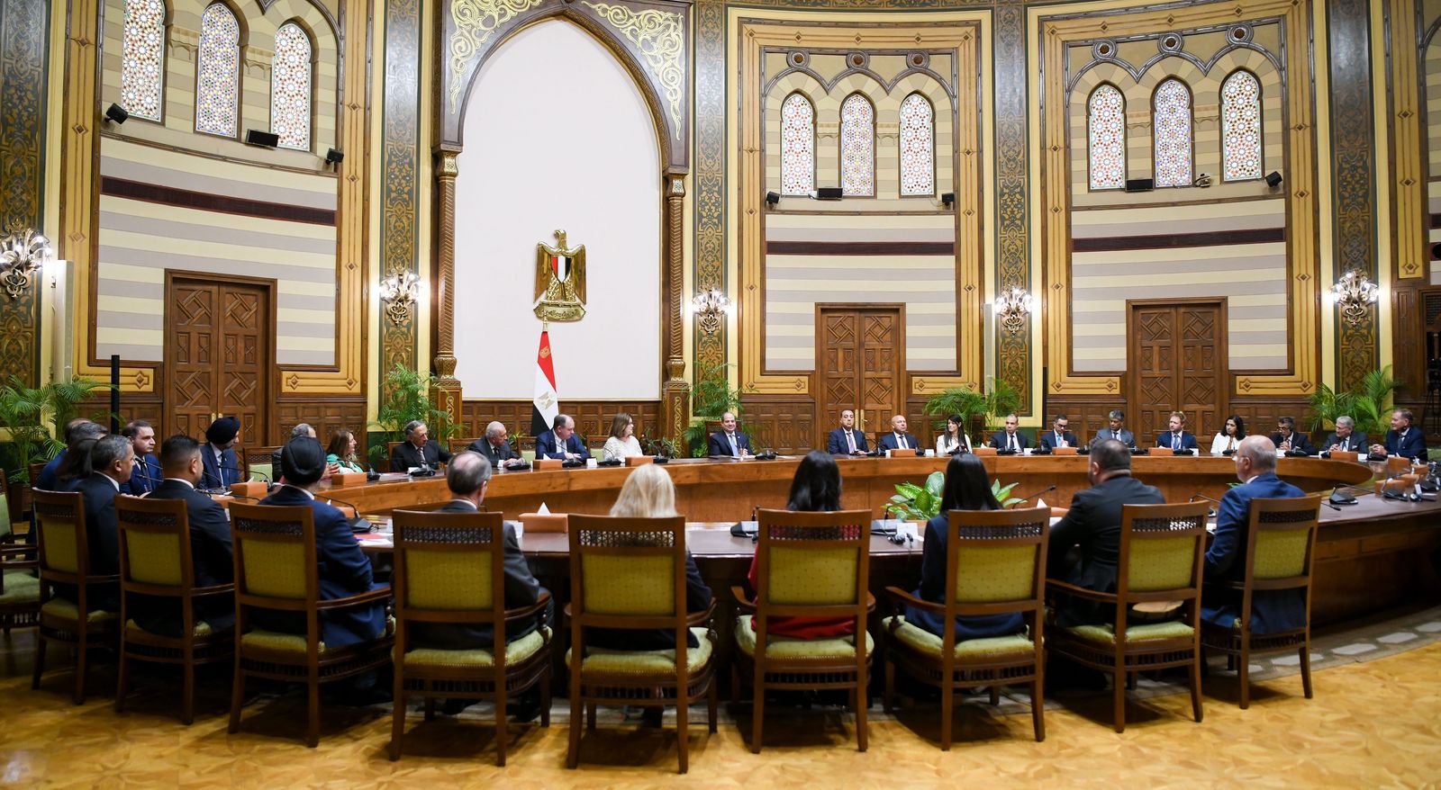 الرئيس السيسى خلال الاجتماع الرئيس السيسى خلال الاجتماع