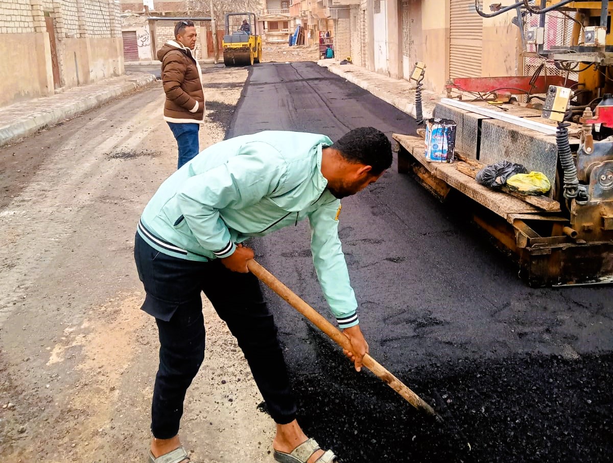 اعمال رصف شواع مطروح اعمال رصف شواع مطروح