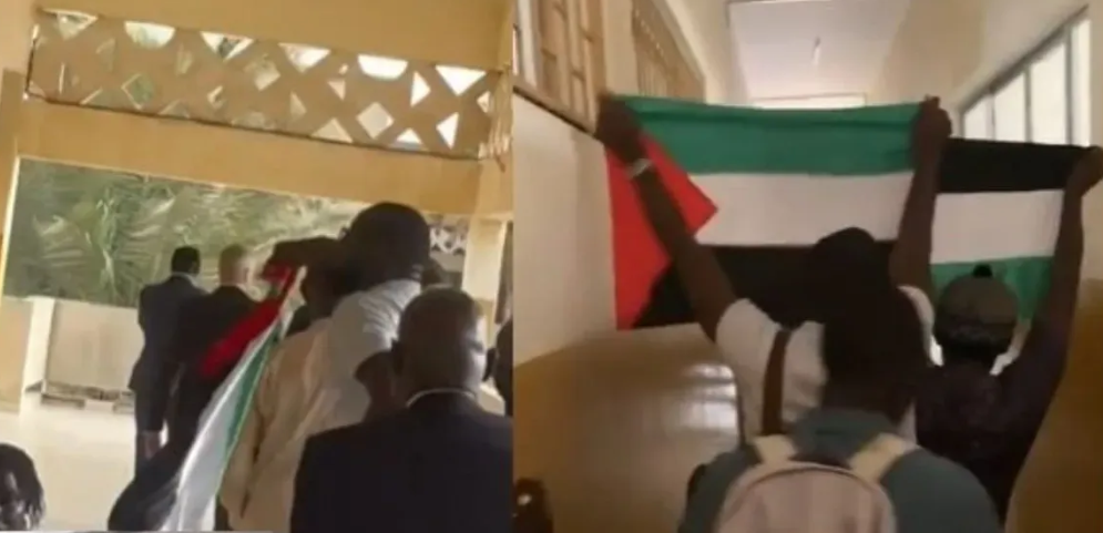 تظاهرة مؤيدة لفلسطين فى جامعة فى السنغال