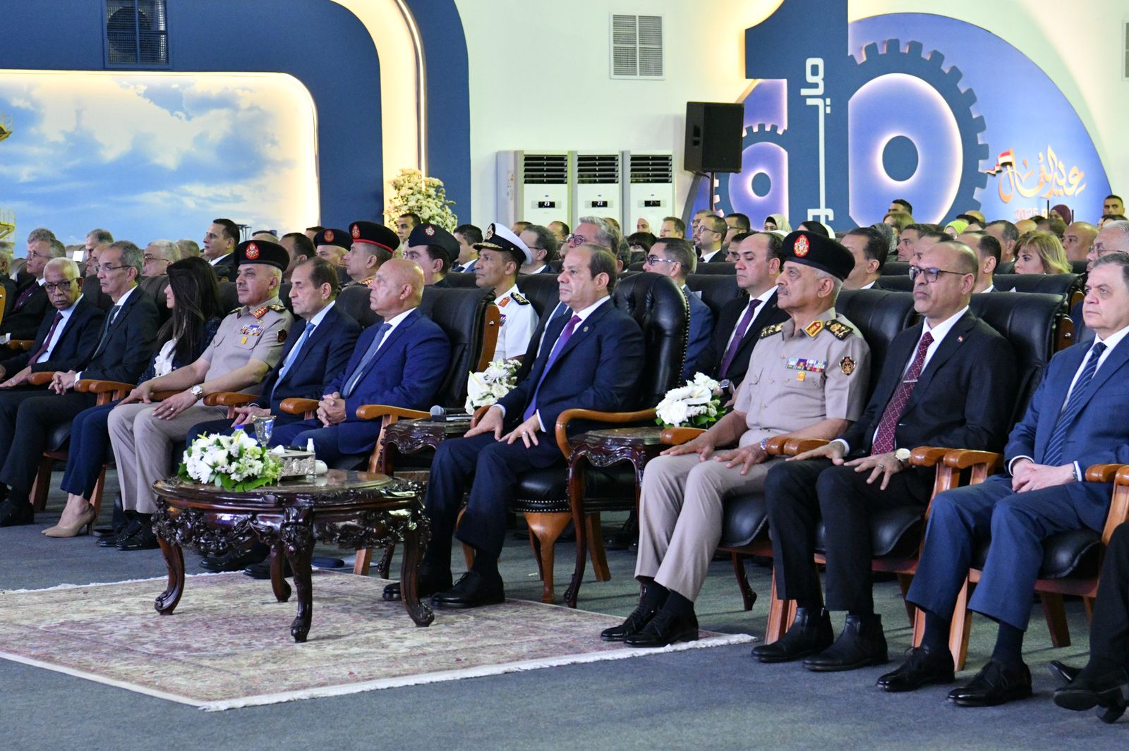 جانب من الاحتفالية بحضور الرئيس السيسي