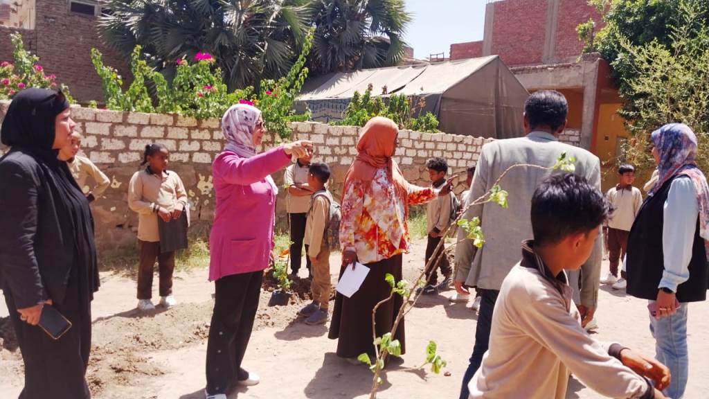 التوعية بأهمية التشجير والتوسع فى المسطحات الخضراء