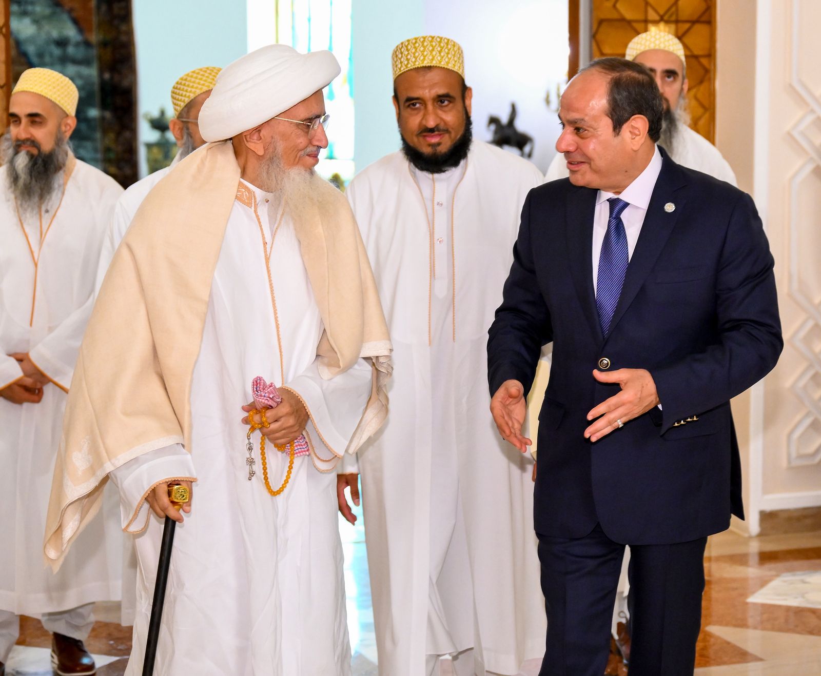 الرئيس عبد الفتاح السيسي يستقبل السلطان الدكتور مفضل سيف الدين، سلطان طائفة البهرة بالهند (5)