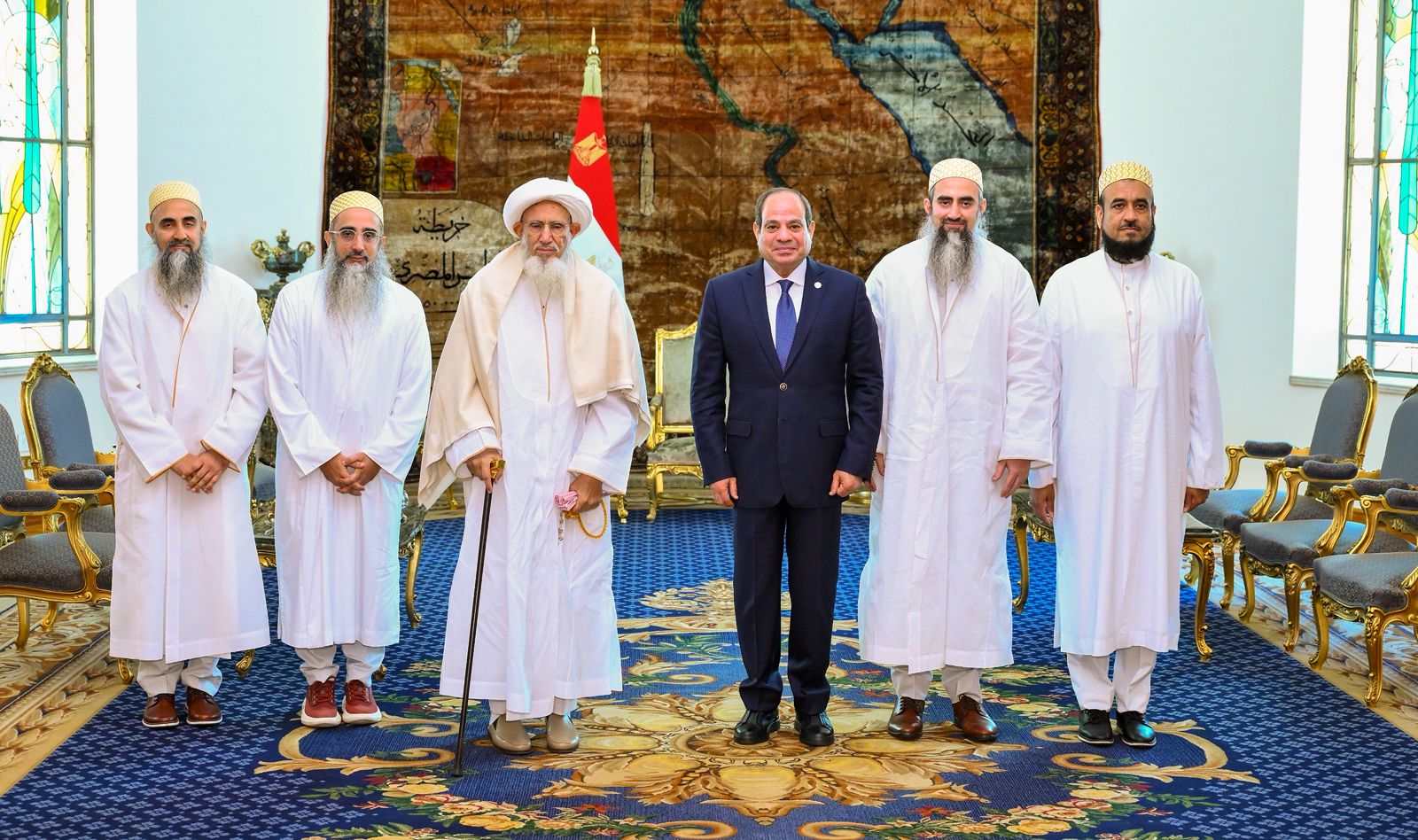 الرئيس عبد الفتاح السيسي يستقبل السلطان الدكتور مفضل سيف الدين، سلطان طائفة البهرة بالهند (4)