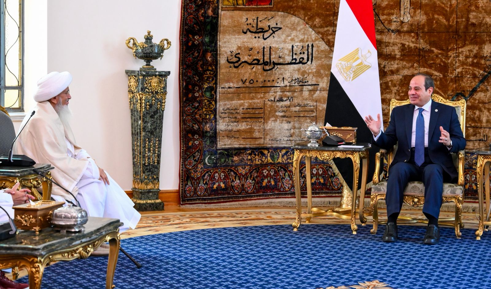 الرئيس عبد الفتاح السيسي يستقبل السلطان الدكتور مفضل سيف الدين، سلطان طائفة البهرة بالهند (3)