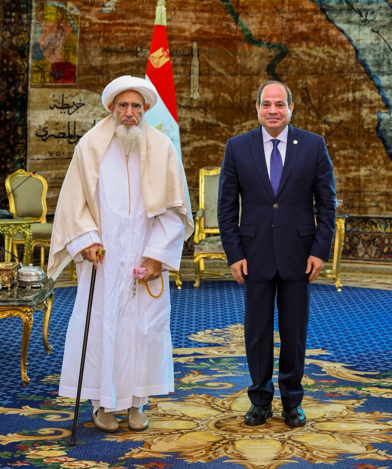 الرئيس عبد الفتاح السيسي يستقبل السلطان الدكتور مفضل سيف الدين، سلطان طائفة البهرة بالهند (1)