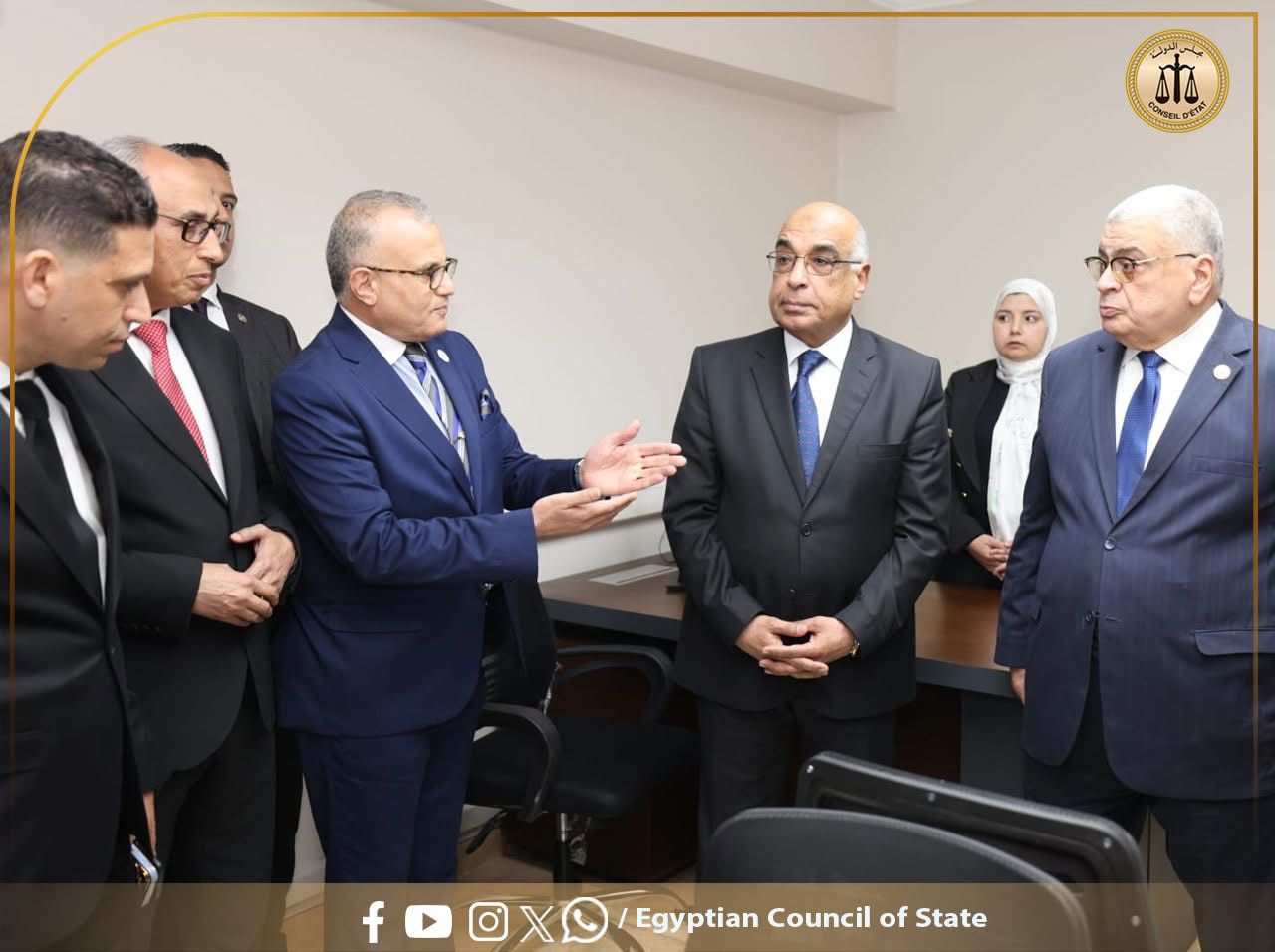 رئيس مجلس الدولة ووزير العدل يفتتحان المقر الجديد لإدارات الفتوى بمدينة نصر