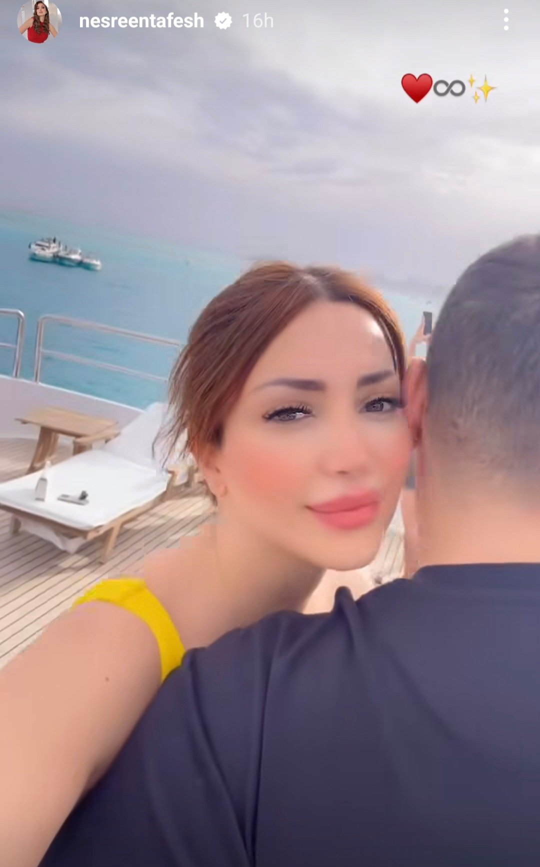 نسرين طافش مع زوجها احمد جوهر