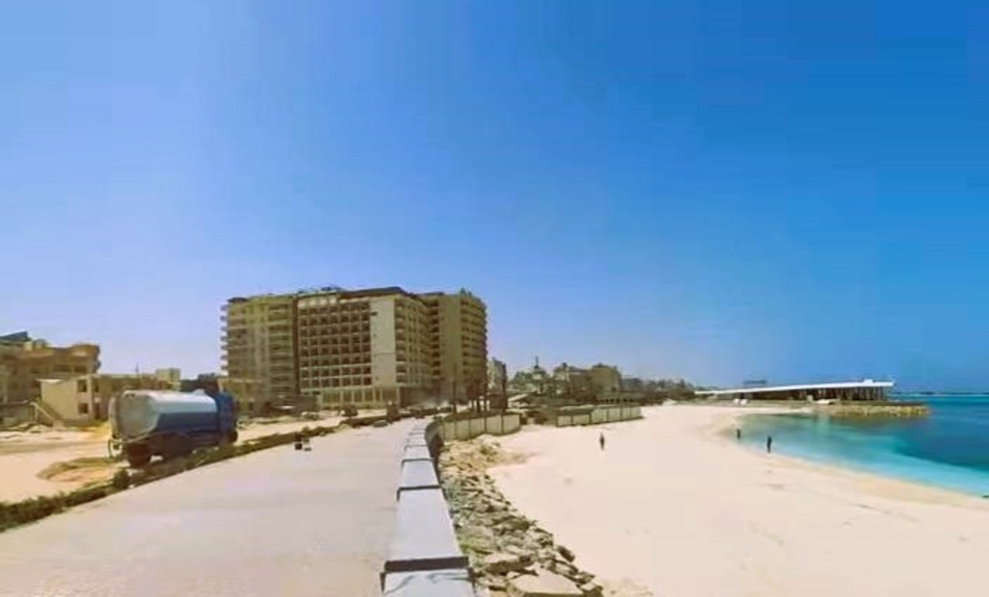 كورنيش مطروح قبل التشطيبات النهائية كورنيش مطروح قبل التشطيبات النهائية