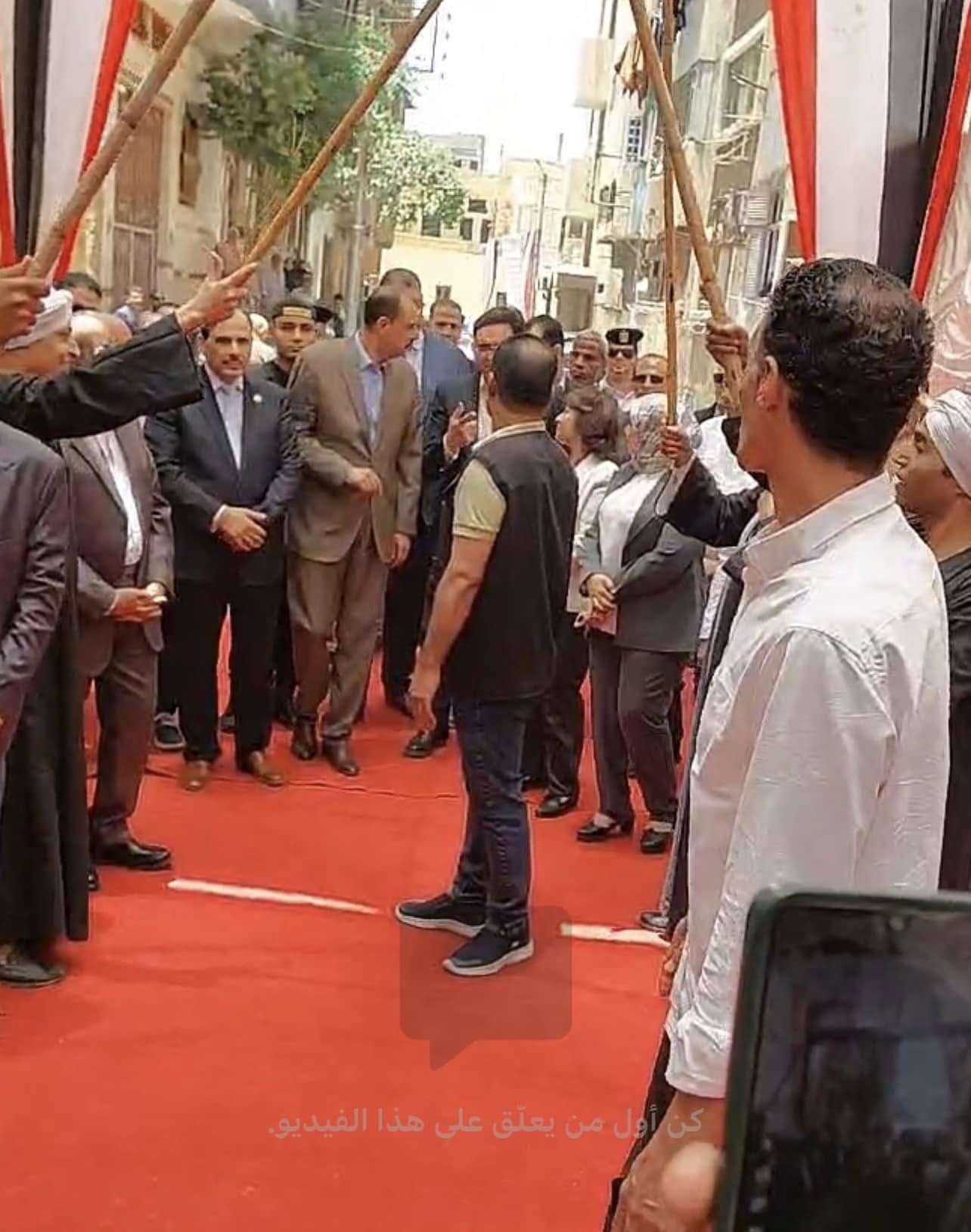 أستقبال الوزير والمحافظ