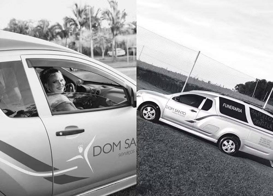 العروسان في سيارة نقل الموتى