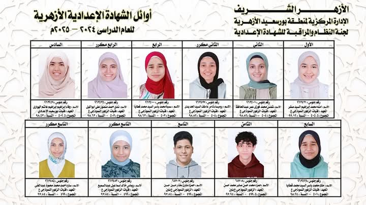 اوائل الاعدادية ببورسعيد اوائل الاعدادية ببورسعيد