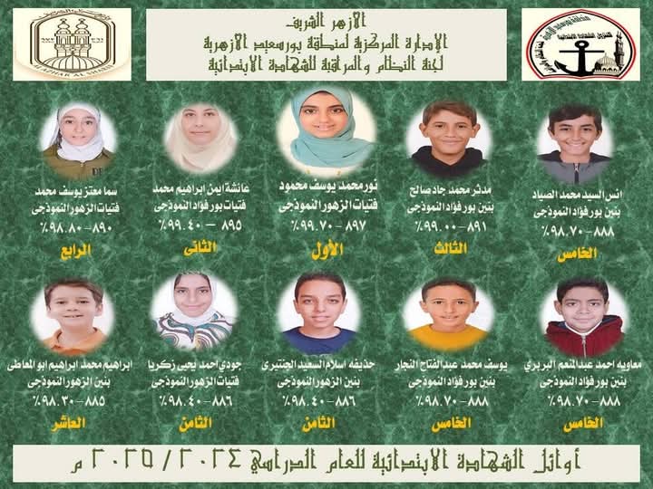 اوائل الابتدائية ببورسعيد اوائل الابتدائية ببورسعيد