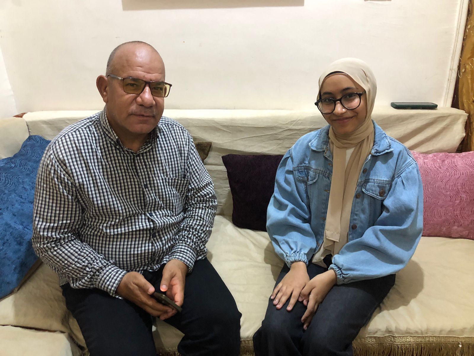 ريتال مع الزميل صبرى غانم