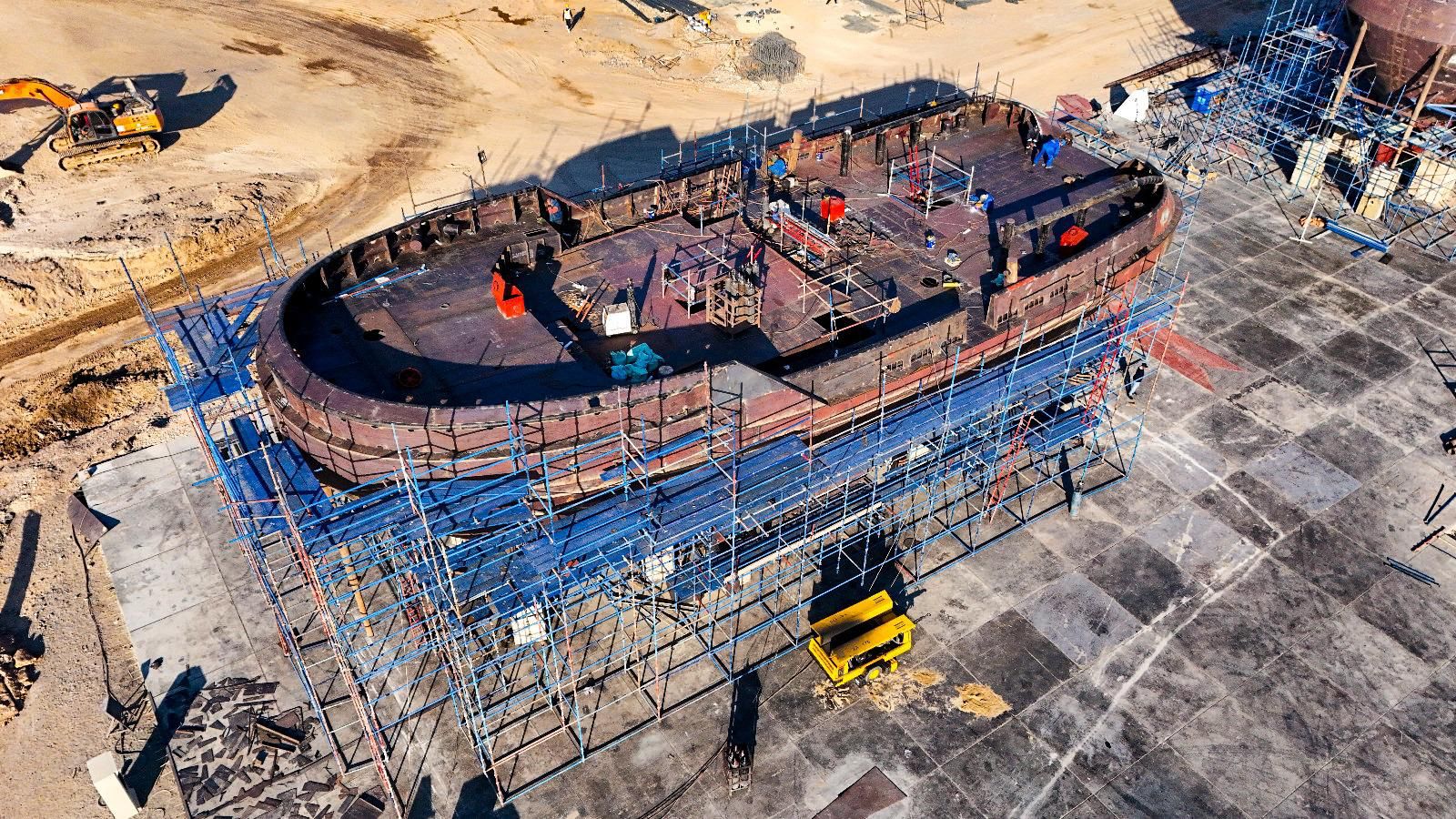 عملية بناء البدن لإحدى القاطرات