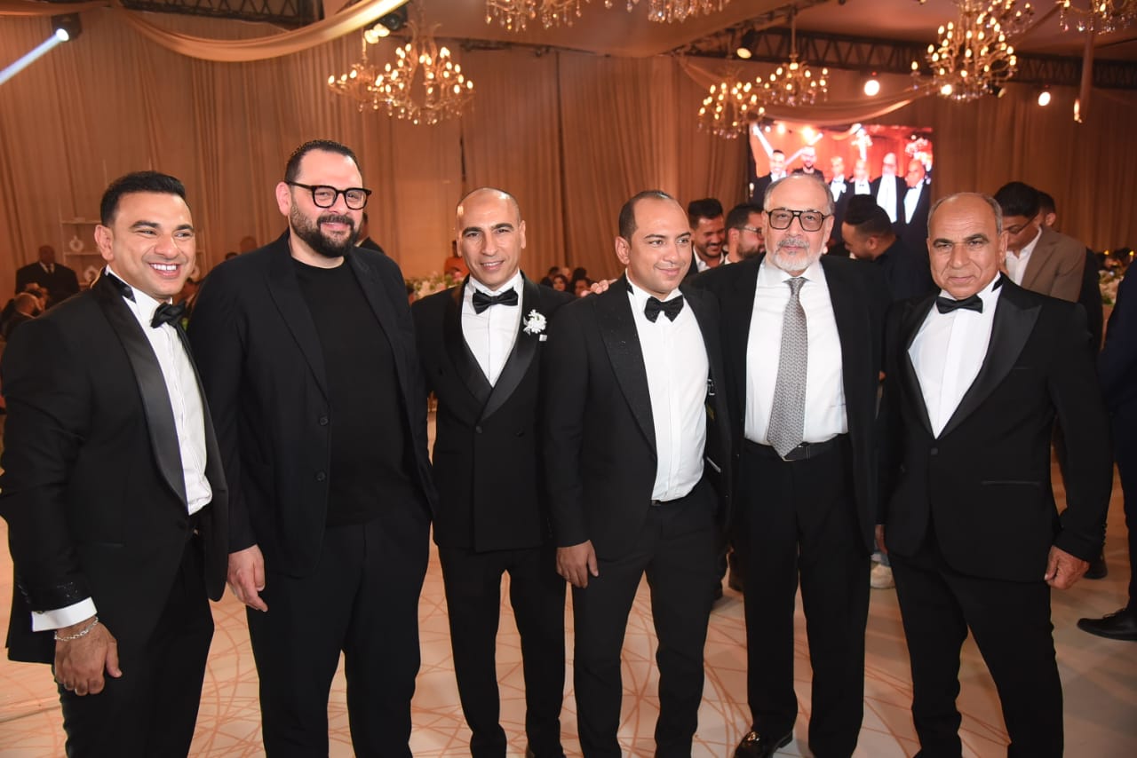 كبار رجال الأعمال ونجوم الفن والإعلام في حفل زفاف شقيقة مالك القبطان للسيارات (2)