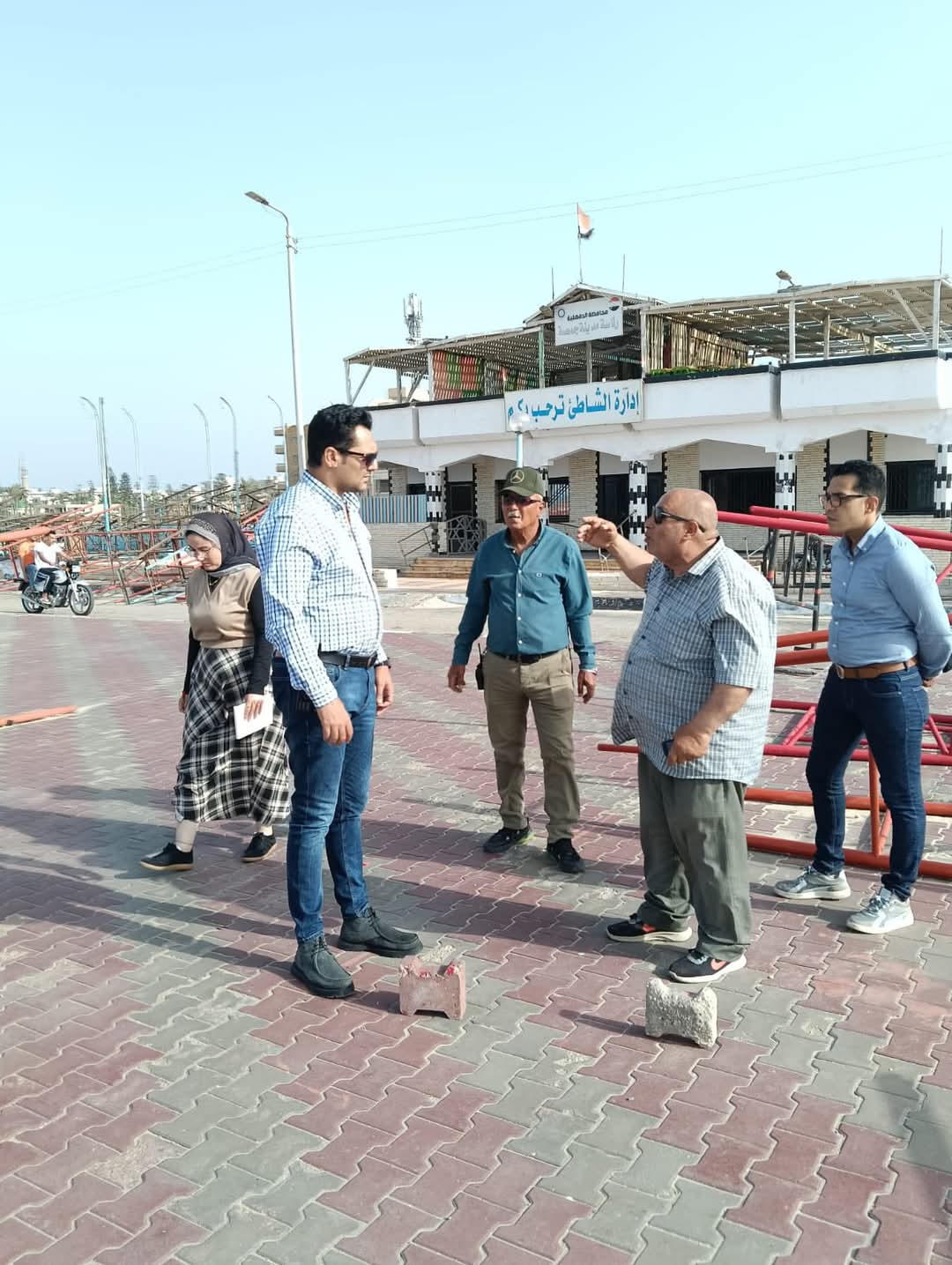 متابعة تطوير الكورنيش بجمصة متابعة تطوير الكورنيش بجمصة
