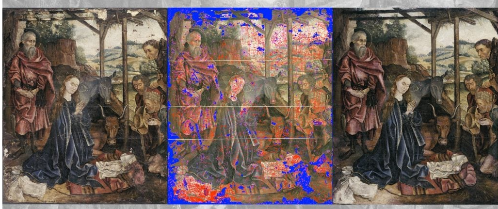 ترميم لوحة من القرن الخامس عشر