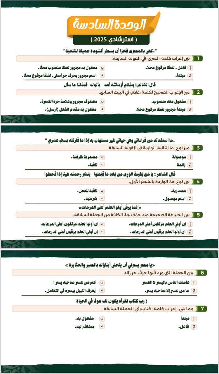 أهم الأسئلة في النحو