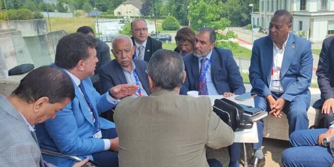 اتحاد عمال مصر خلال لقاء رئيس اتحاد عمال سوريا