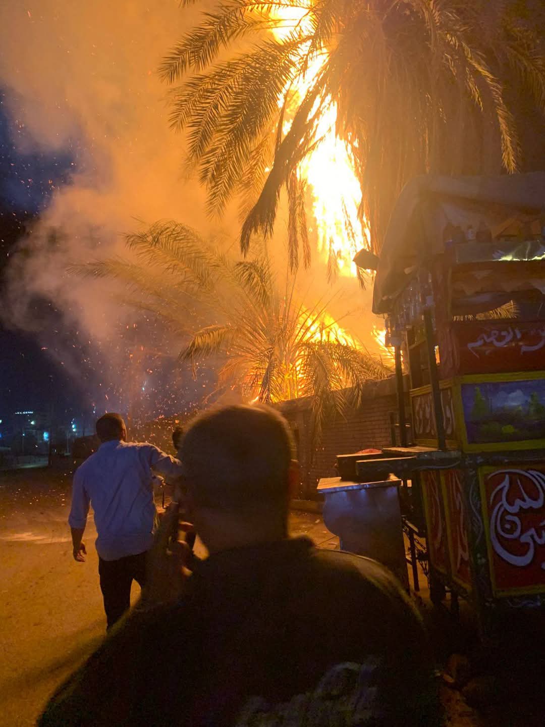 حريق بمنطقة مزلقان قليوب