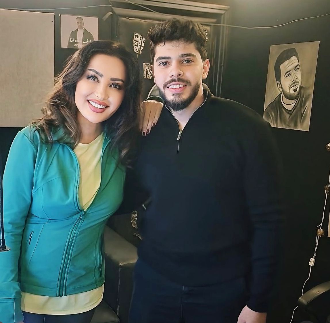 لطيفة والشاعر محمد الشافعى