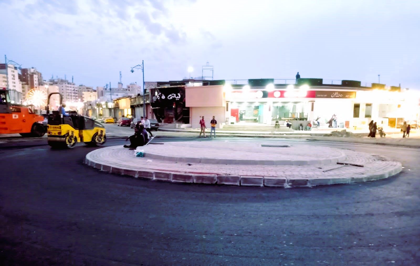 رصف طريق الكورنيش  - مطروح