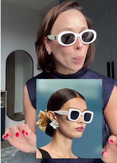 نظارة شمس اطار ابيض