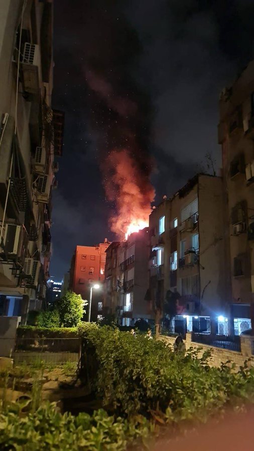 إصابة مبنى فى تل أبيب برشقات صاروخية إيرانية