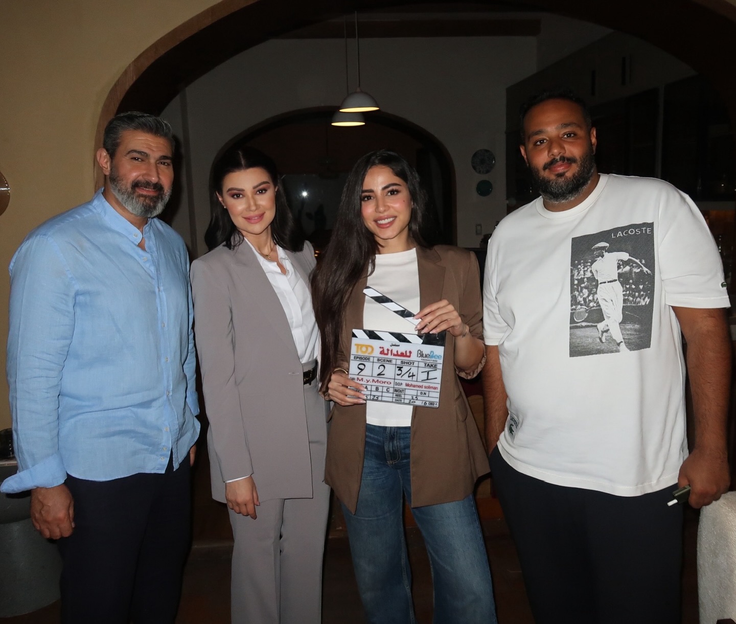 نوران ماجد مع فريق عمل مسلسل للعدالة وجه اخر نوران ماجد مع فريق عمل مسلسل للعدالة وجه اخر