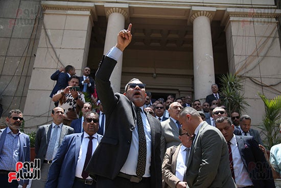 وقفة احتجاجية للمحامين بالنقابة العامة اعتراضًا على زيادة الرسوم القضائية (1)