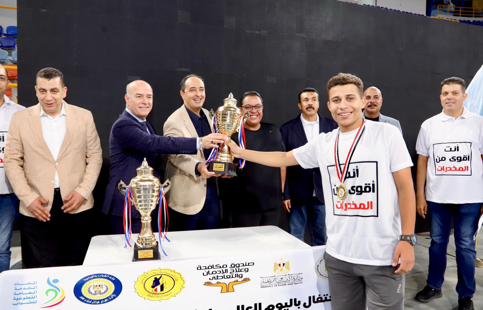 خلال فاعليات الاحتفال باليوم العالمى للمخدرات