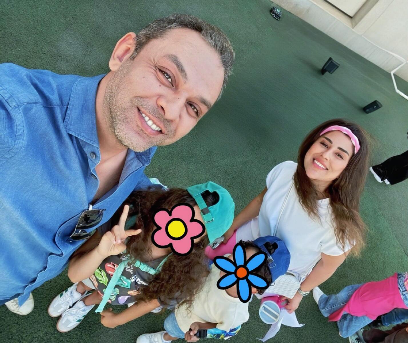 ايتن عامر وطليقها محمد عز العرب وابنائهما ايتن عامر وطليقها محمد عز العرب وابنائهما