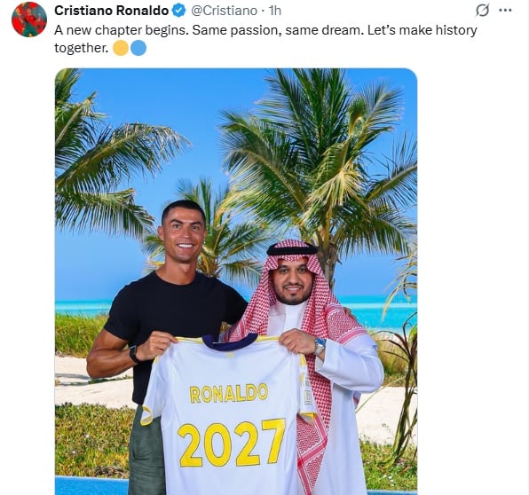 تغريدة رونالدو تغريدة رونالدو