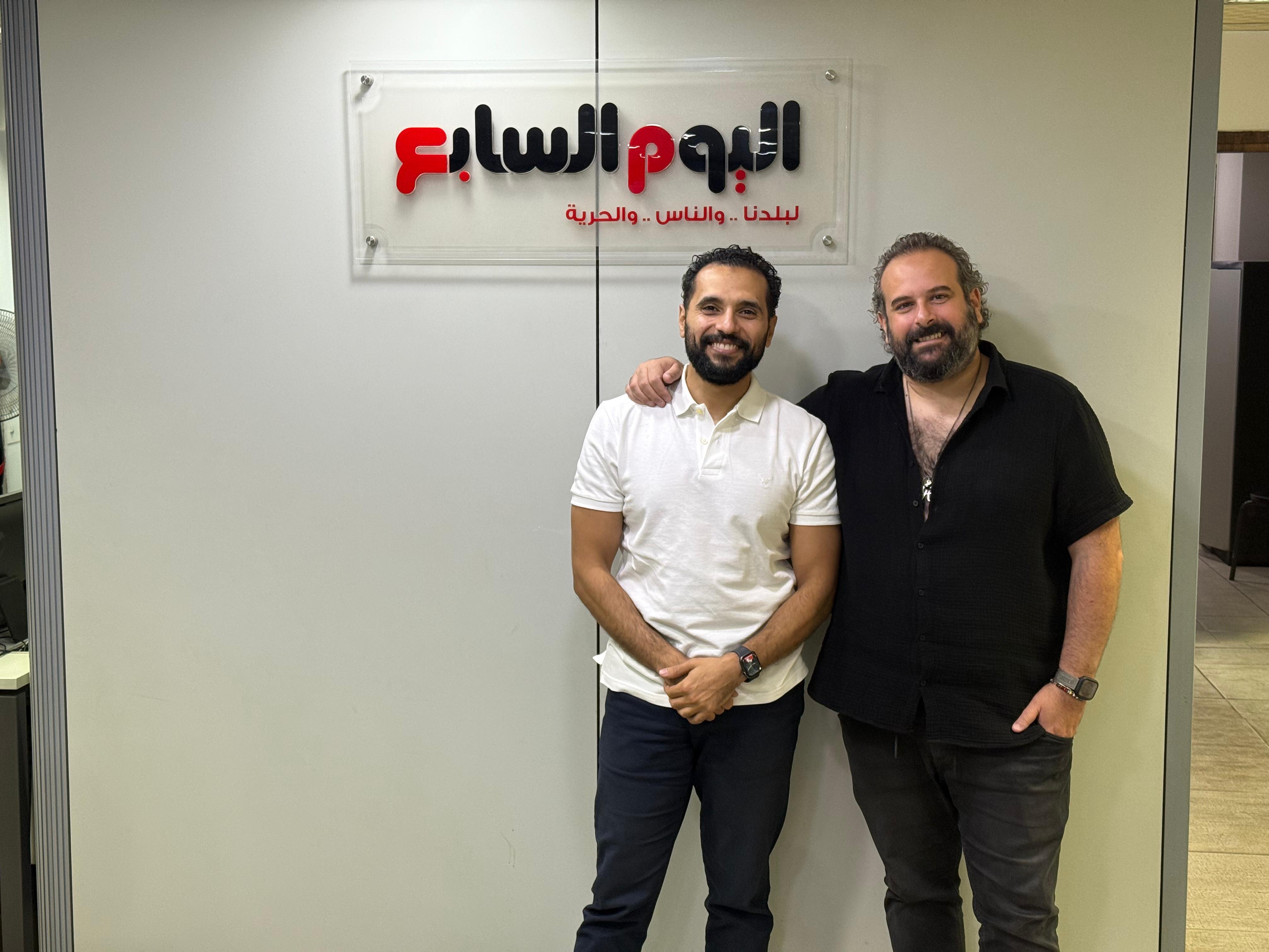 أشرف سعيد والزميل آسر أحمد أشرف سعيد والزميل آسر أحمد