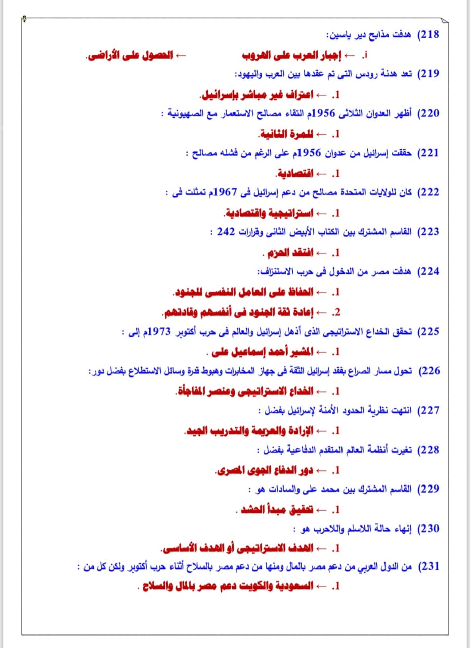 أهم الأسئلة فى التاريخ