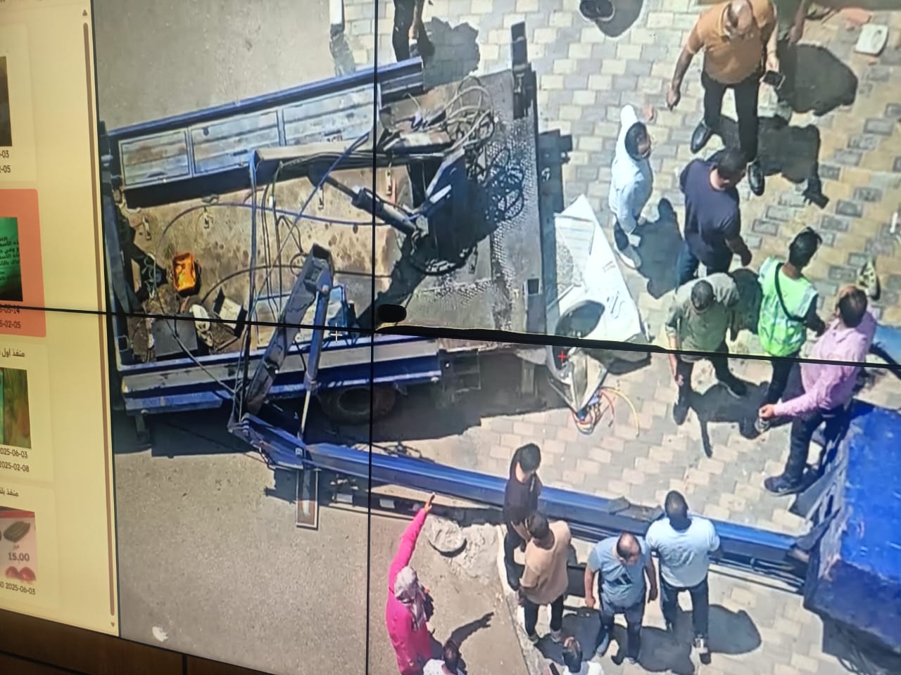 جانب أخر من الحادث جانب أخر من الحادث