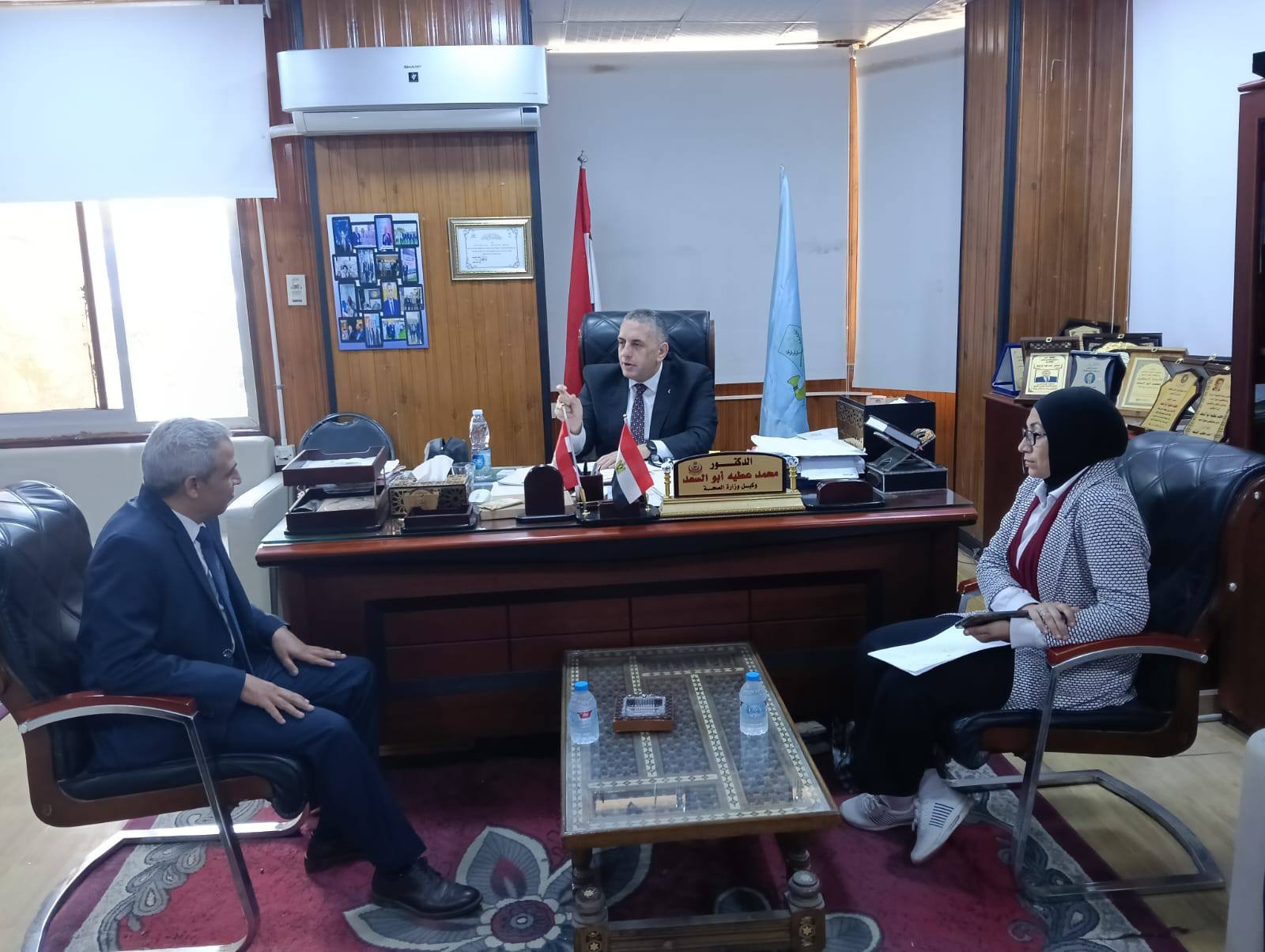 Undersecretary of the Ministry of Health in Kafr El -Sheikh and the director of health insurance in the governorate