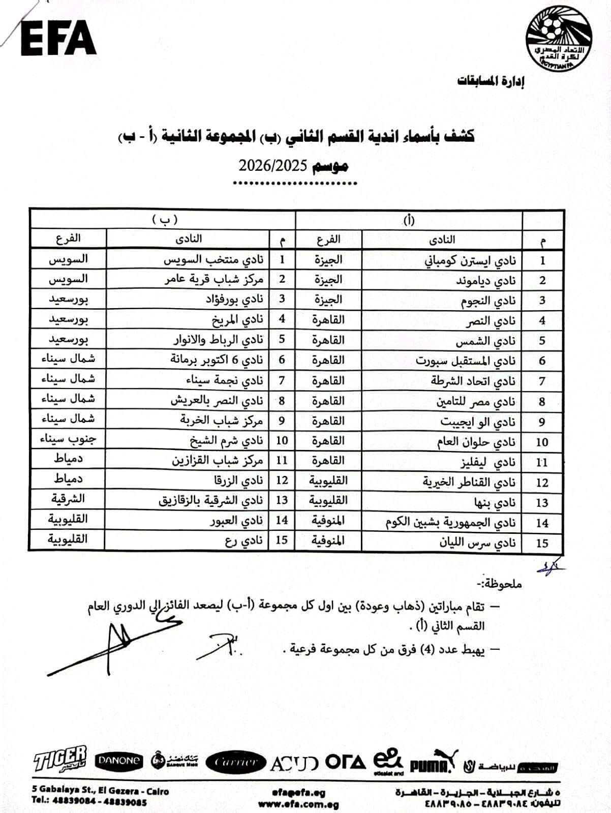 أندية الممتاز