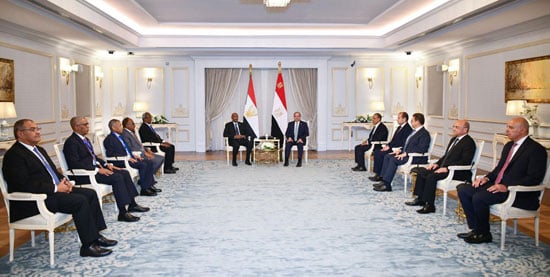 جانب من لقاء الرئيس عبد الفتاح السيسى والفريق أول ركن عبد الفتاح البرهان، رئيس مجلس السيادة السوداني