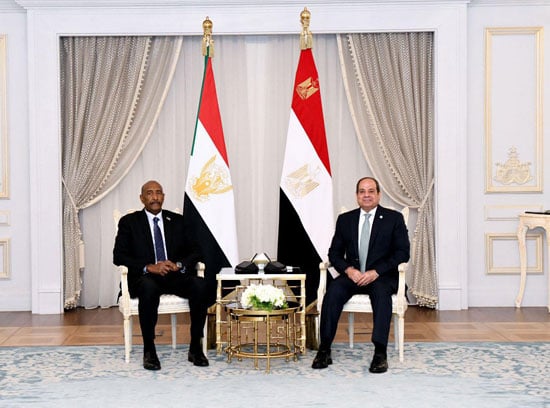 الرئيس عبد الفتاح السيسى والفريق عبد الفتاح البرهان