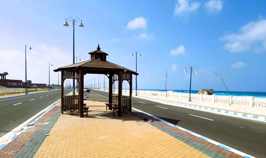 ممشى  واستراحات كورنيش مطروح الجديد