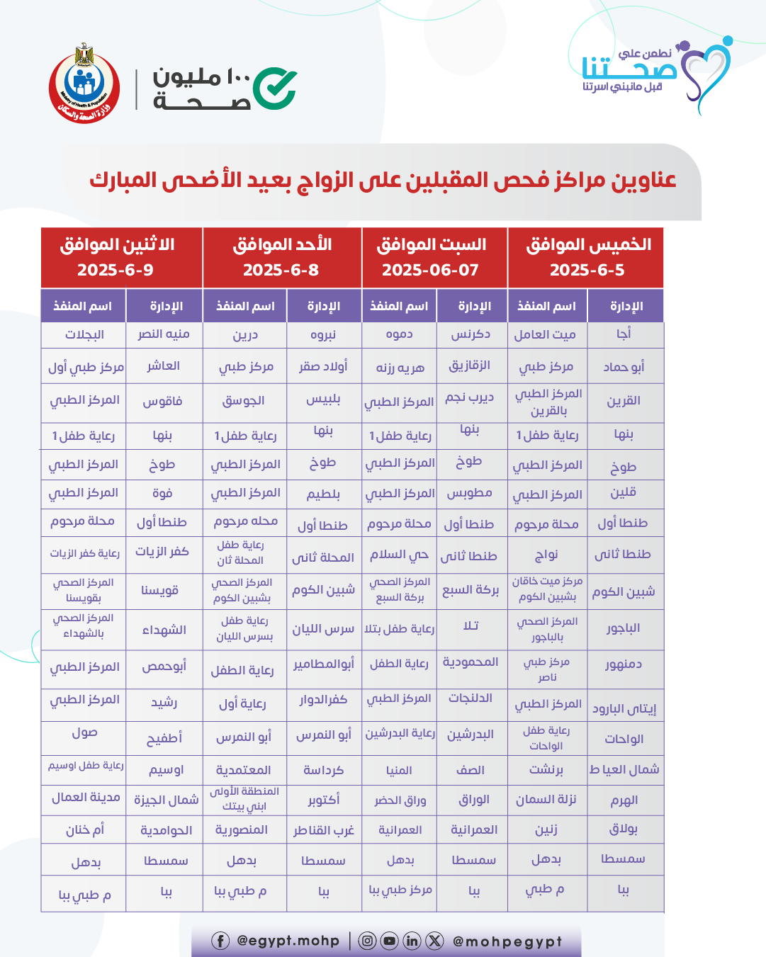 منافذ فحص ورعاية المقبلين على الزواج خلال عيد الأضحى المبارك-04