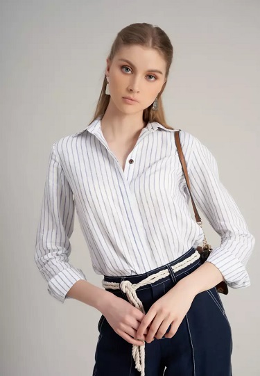 القميص اللينن المخطط