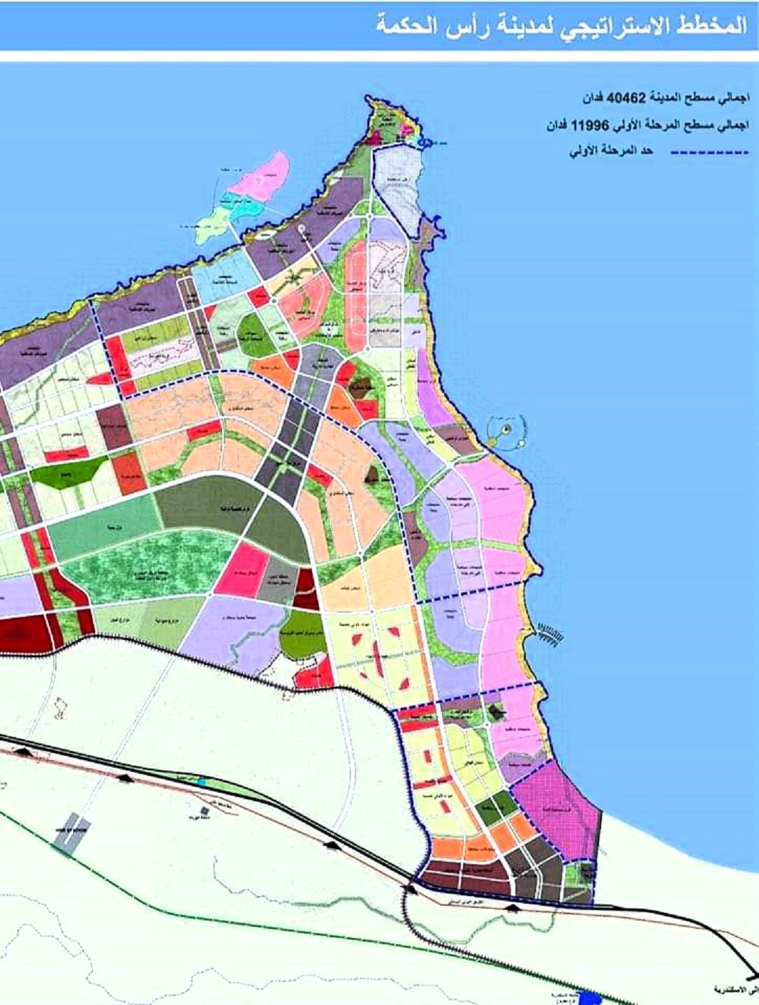 المخطط الاستراتيجي لمدينة راس الحكمة الجديدة المخطط الاستراتيجي لمدينة راس الحكمة الجديدة